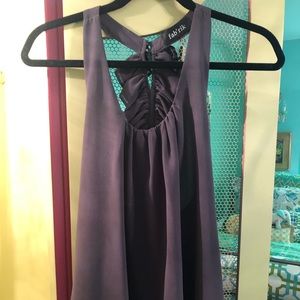 Dark grey ruffled tank